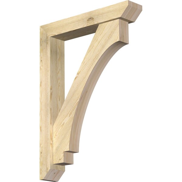 Ekena Millwork Imperial Slat Rough Sawn Bracket w/ Offset Brace, Douglas Fir, 6"W x 32"D x 44"H BKT0604X32X44IMP06RDF - main
